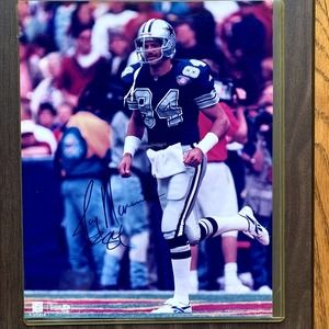 Jay Novacek Vintage Dallas Cowboys Autographed NFL Picture 90s Player Signed